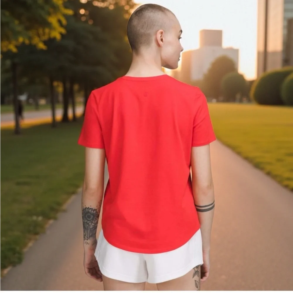 Lululemon Love Crew Short Sleeve T-Shirt in Love Red Sz 2